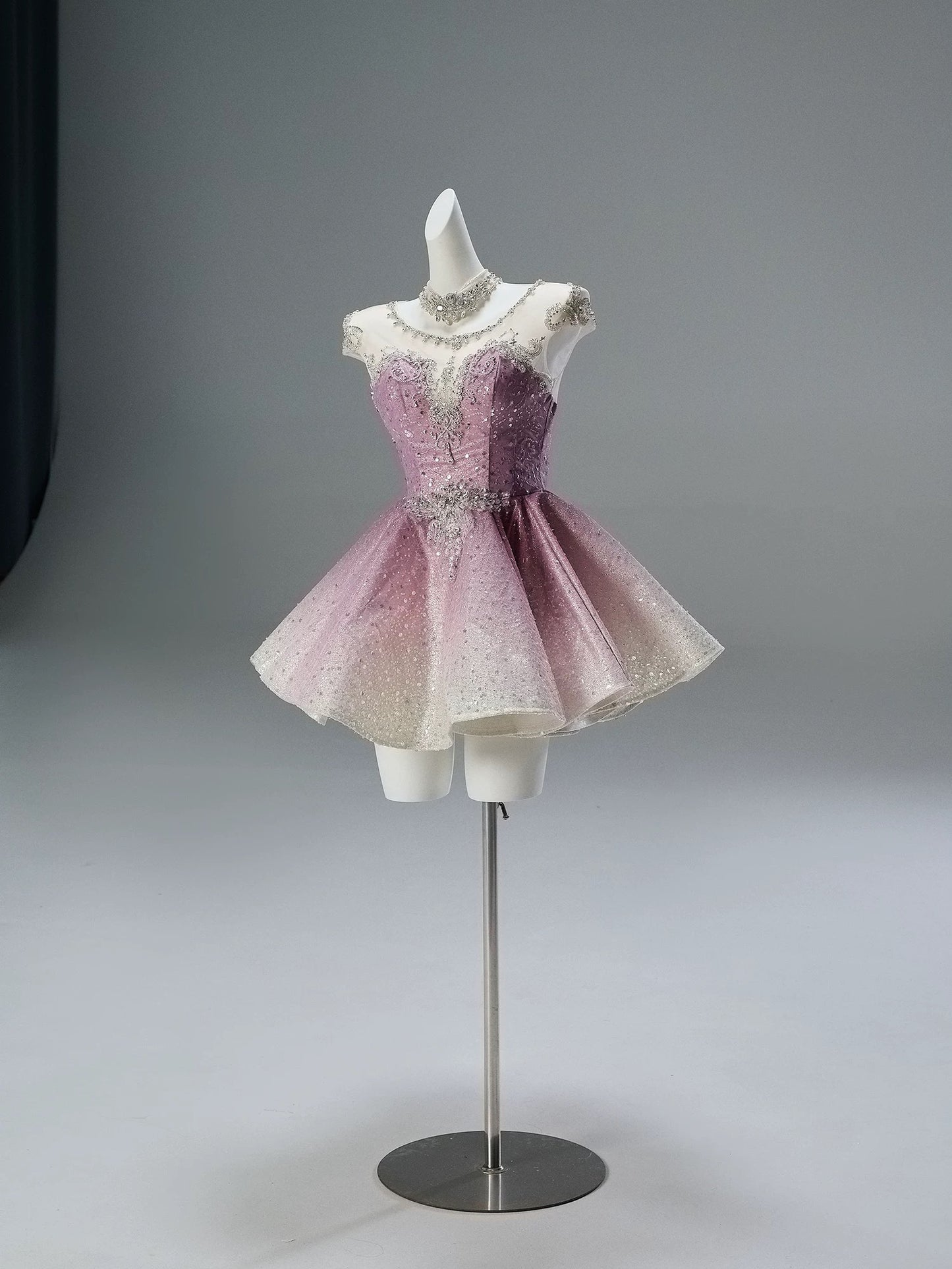 Sparkly Ball Gown Scoop Pink Sequin Short Cocktail Homecoming Dresses Ideas Hoco Outfits RB5540