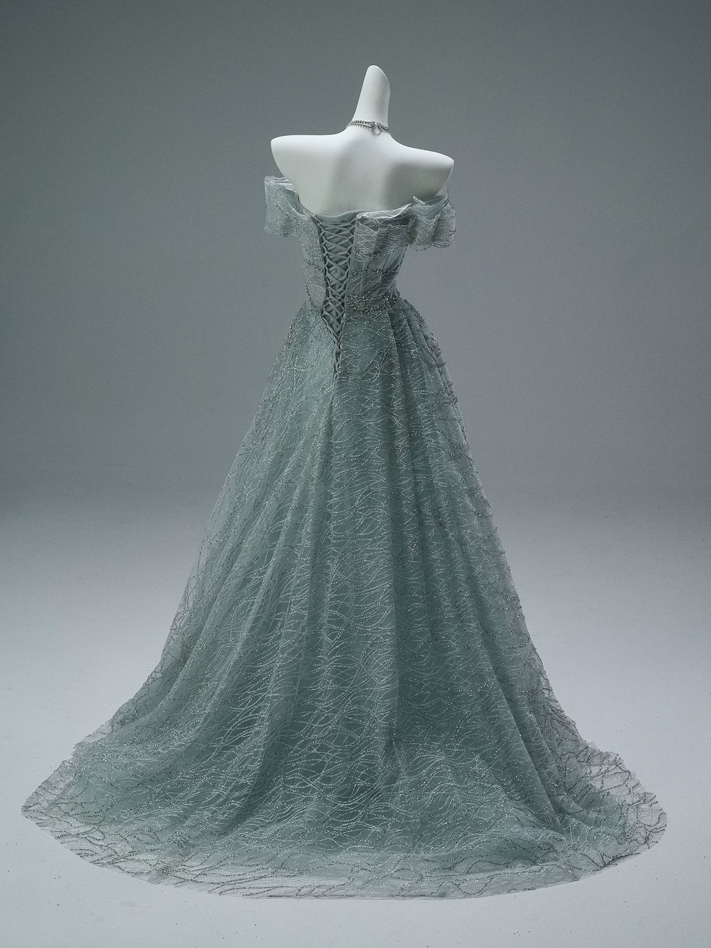 Sparkly Ball Gown Off The Shoulder Green With Beaded Date Night Outfits Semi Formal Prom Gown Evening Dresses RB5533