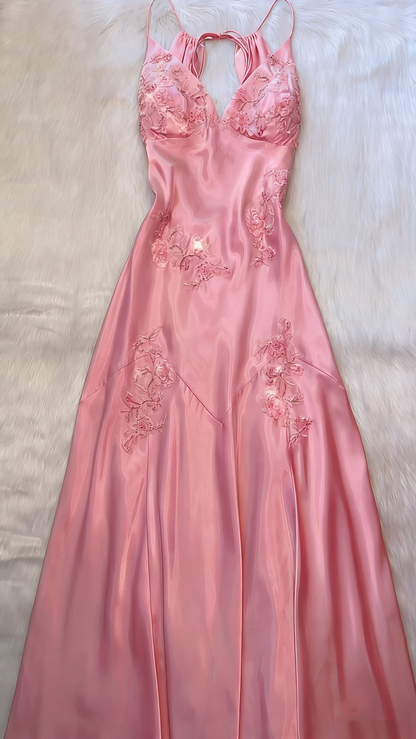 Elegantes Meerjungfrauen-Abendkleid mit Spaghettiträgern, rückenfreier Satin-Spitze und trägerlosem Design – perfekt für Highschool-Teenager, Abschlussball oder andere festliche Anlässe (N014)
