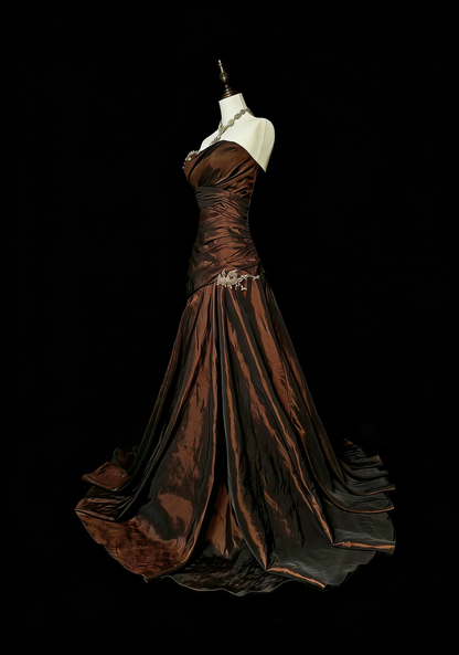 Green Taffeta Sweetheart with Lace Long Formal Dress, Green Taffeta Evening Dress Prom Dress N1780