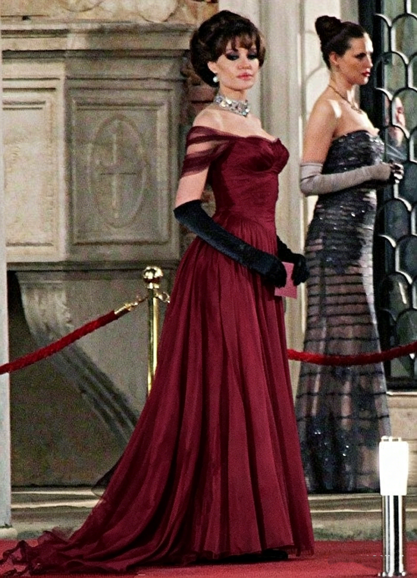 Vintage Ballkleid, schwarz, Geburtstagskleid, schulterfrei, Abiballkleid, Partykleid N1856