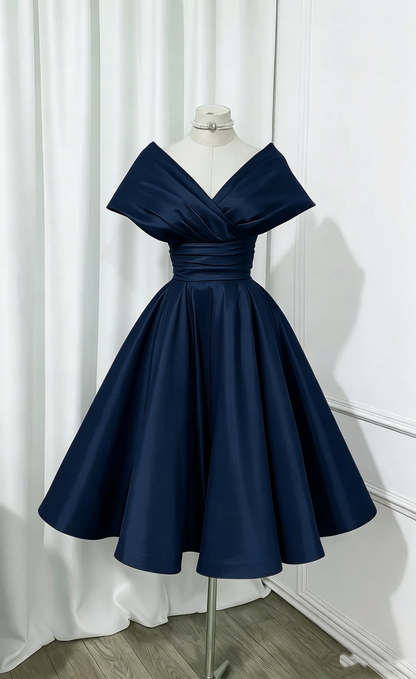 Jolie robe de bal rose courte, mini, épaules dénudées, robes de bal de promo, robe de remise de diplôme N2435