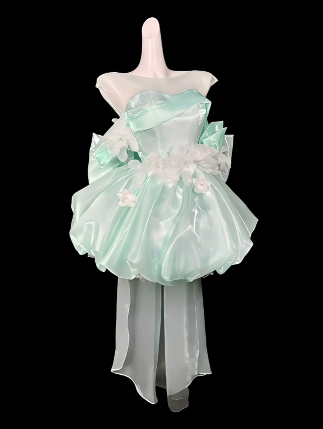 Robe de soirée courte vert menthe asymétrique Sweet Ball Gown, robes de cocktail pour le bal des retrouvailles N4323