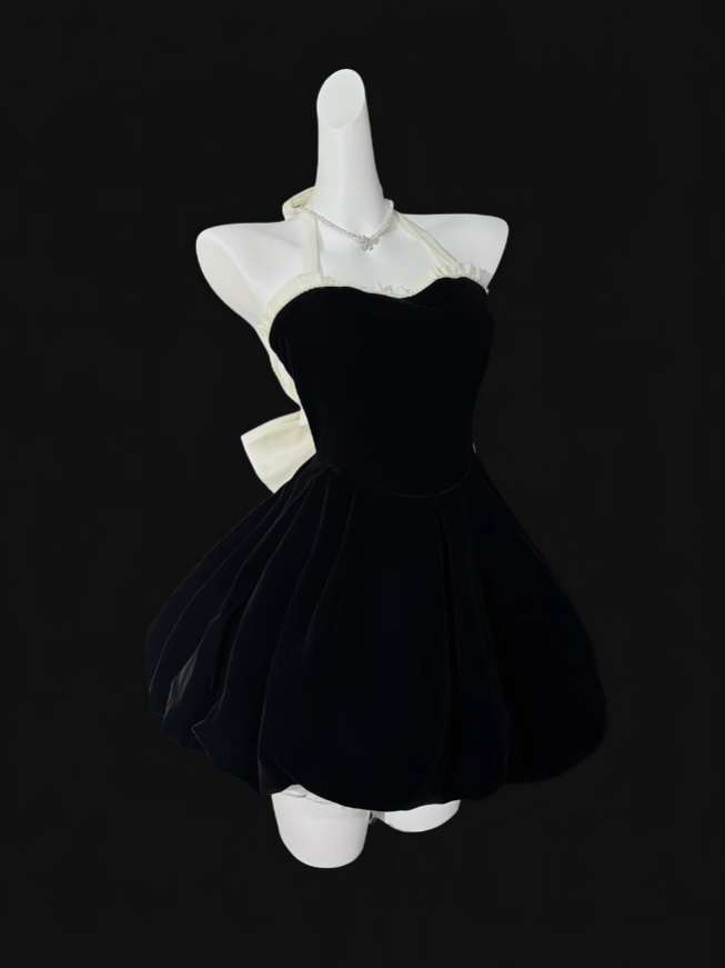 Elegantes Ballkleid Neckholder Kurzes Mini Party Cocktail Homecoming Kleid N4327