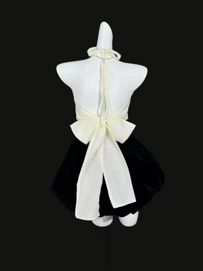 Elegantes Ballkleid Neckholder Kurzes Mini Party Cocktail Homecoming Kleid N4327
