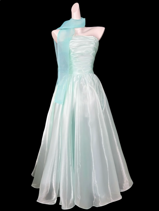 2026 New Homecoming Dresses A Line Strapless Mint Green Knee Length Graduation Cocktail Dress N4329