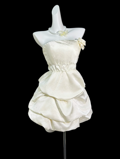 Jolies Robes de Bal Courtes sans Bretelles avec Robes de Soirée Mini Dos Nu Robes de Bal de Promo N4332
