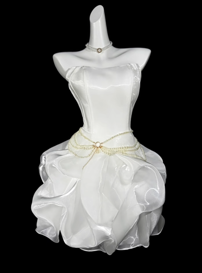 Robes de bal uniques bustier bordeaux courtes mini robes de soirée cocktail de rentrée N4349