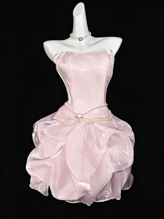 Robes de bal uniques bustier bordeaux courtes mini robes de soirée cocktail de rentrée N4349