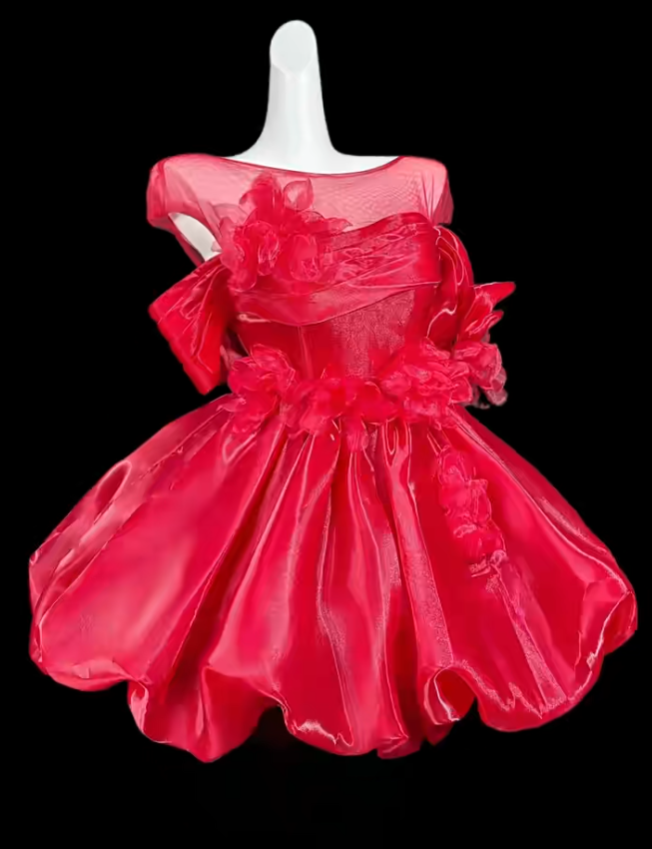 Robe De Bal Magnifique Épaules Dénudées Bordeaux Courte Mini Soirée Anniversaire Cocktail Retour À La Maison Robes N4363