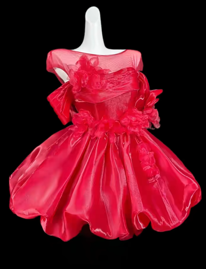 Robe De Bal Magnifique Épaules Dénudées Bordeaux Courte Mini Soirée Anniversaire Cocktail Retour À La Maison Robes N4363