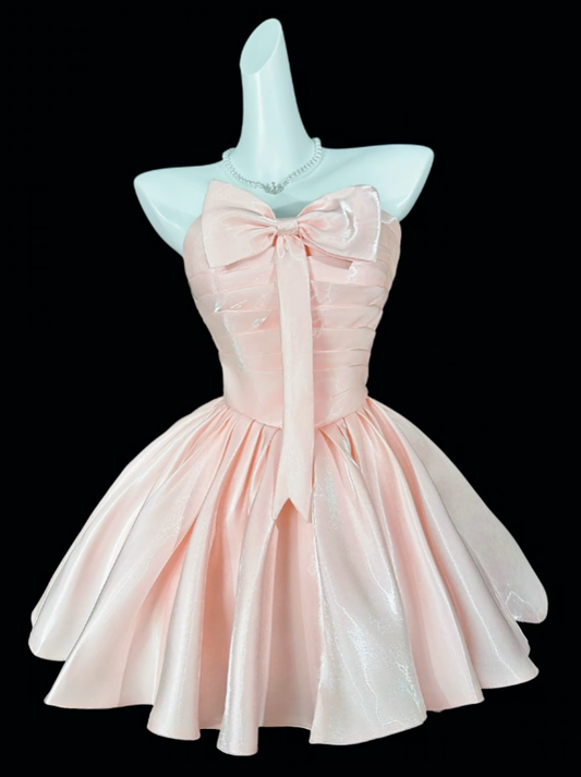 Sweet Ball Gown Sweetheart Blush Pink Short Mini Party Cocktail Homecoming Dresses N4357
