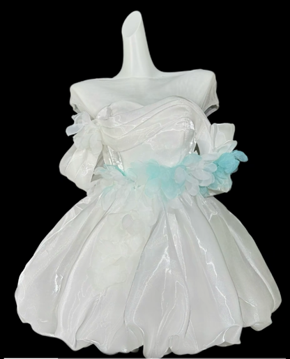 Robe De Bal Magnifique Épaules Dénudées Bordeaux Courte Mini Soirée Anniversaire Cocktail Retour À La Maison Robes N4363