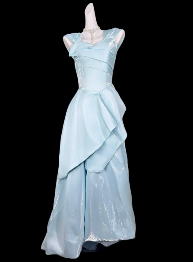 Sexy Mermaid Sweetheart Light Sky Blue Long Evening Dresses Night Date Prom Dress For Women N4387