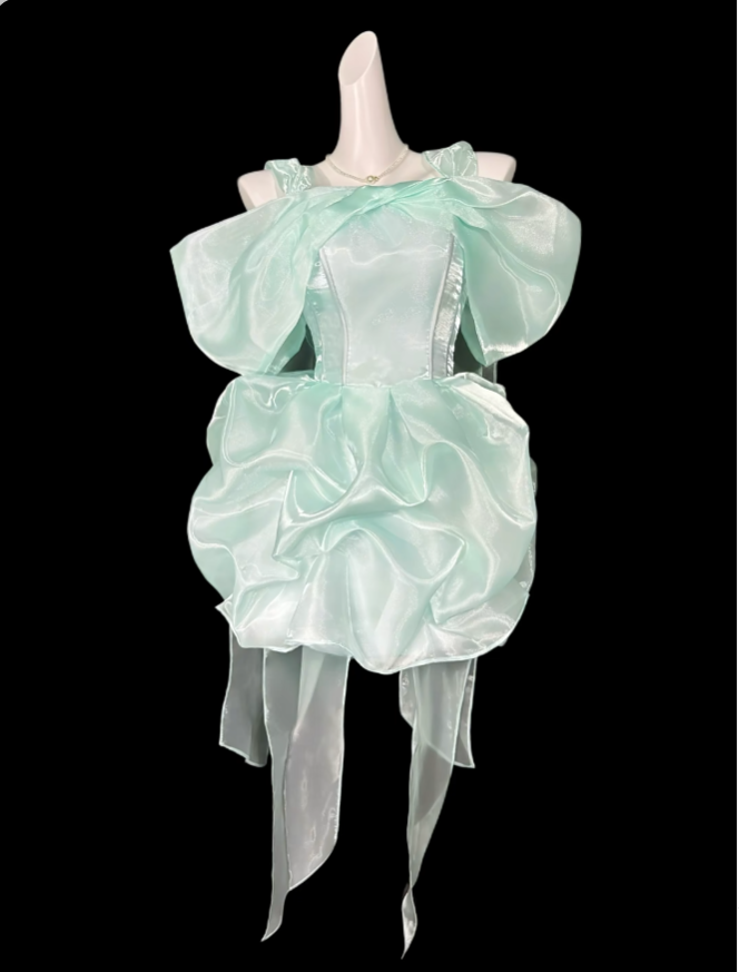Jolies robes de bal, bretelles fines, vert menthe, courtes mini-robes de soirée, robes de rentrée N4400