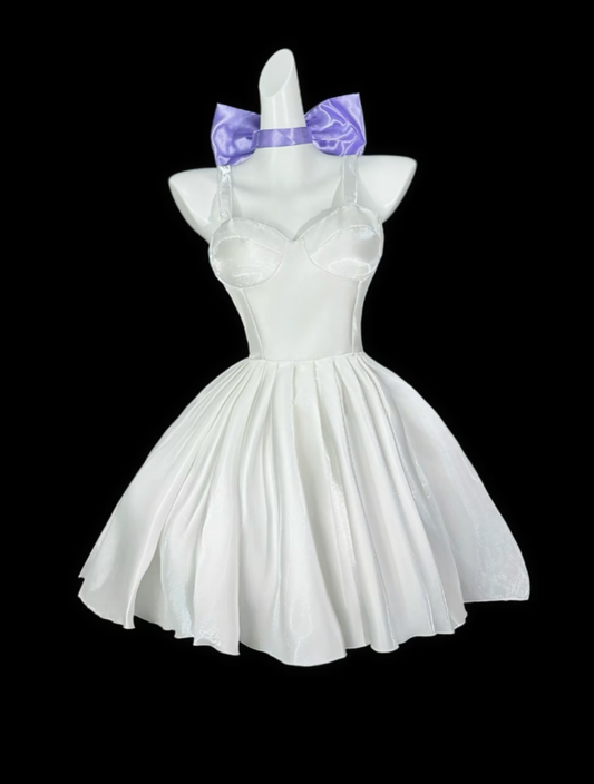Unique Ball Gowns Spaghetti Strap White Short Mini Party Graduation Homecoming Dresses N4422