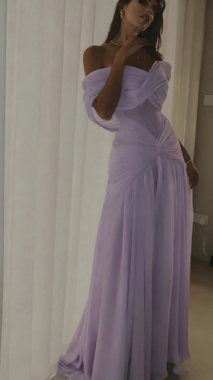 Customized Soft Blue Chiffon Evening Dress Sexy Mermaid Sweetheart Off the Shoulder Celebrity Gowns Wedding Guest Dress N897