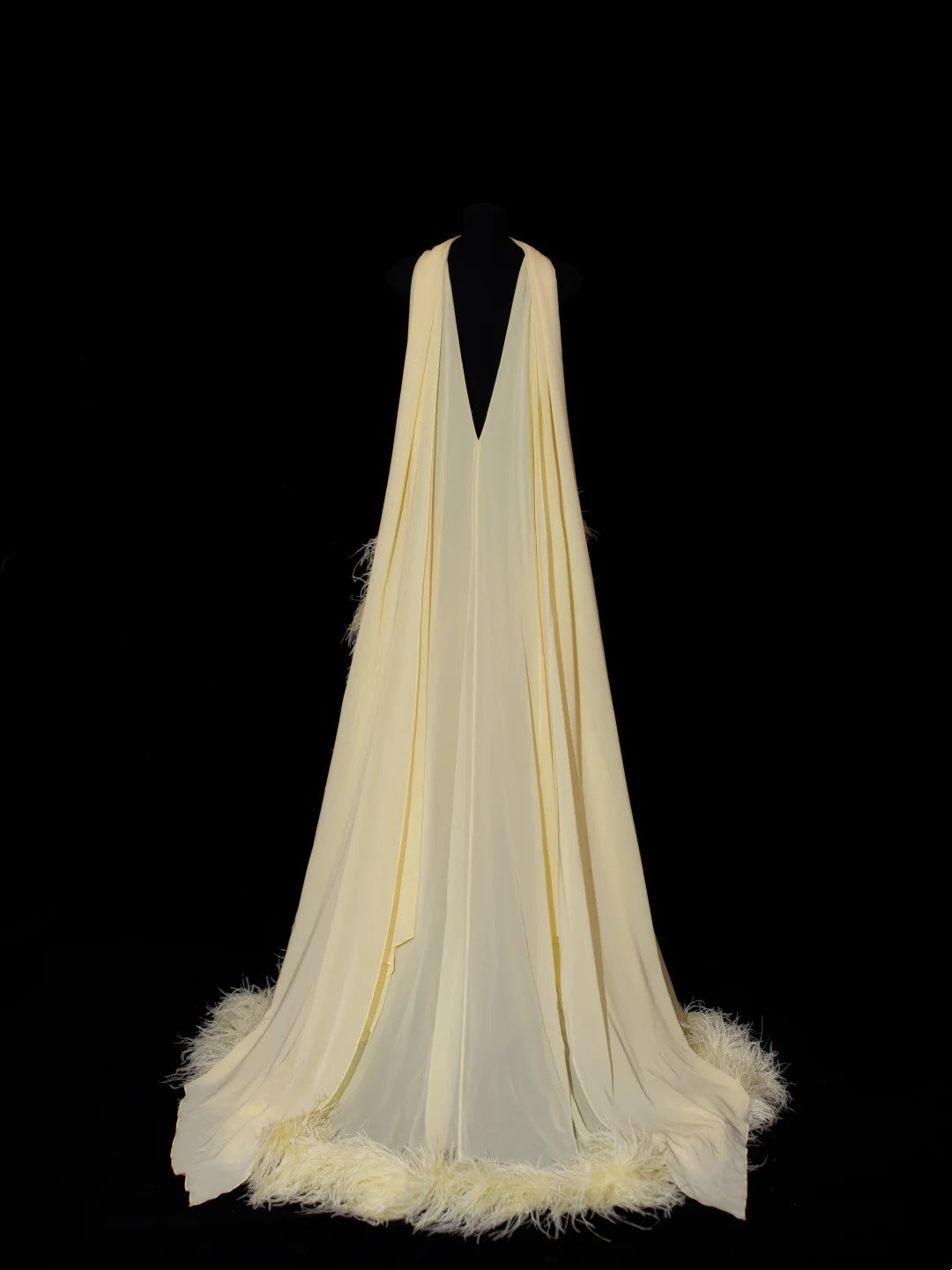 Chic A line Scoop Neck Yellow Chiffon With Feathers Long Party Dresses Prom Dresses Impress Wedding Guest Dress N913