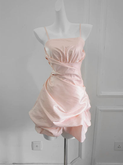 Vintage Ballkleid mit Spaghettiträgern, kurzes Cocktailkleid, Outfit für den 16. Geburtstag, Homecoming-Kleid, Abendkleid AB2370