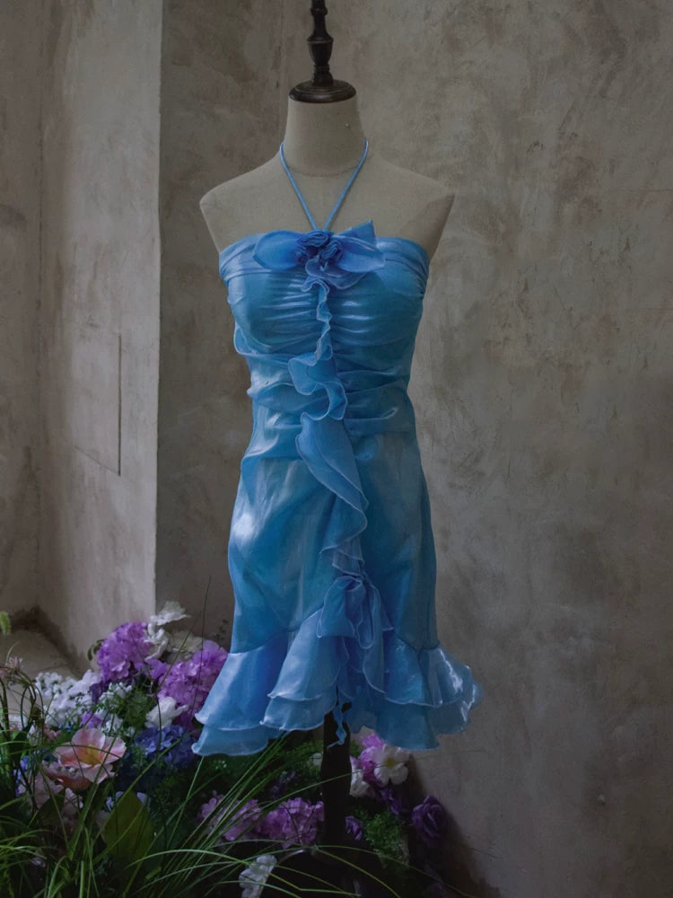 Robe de cocktail courte bordeaux vintage à col fourreau et dos nu, idéale pour un 16e anniversaire, un bal de promo ou une soirée (AB2382)