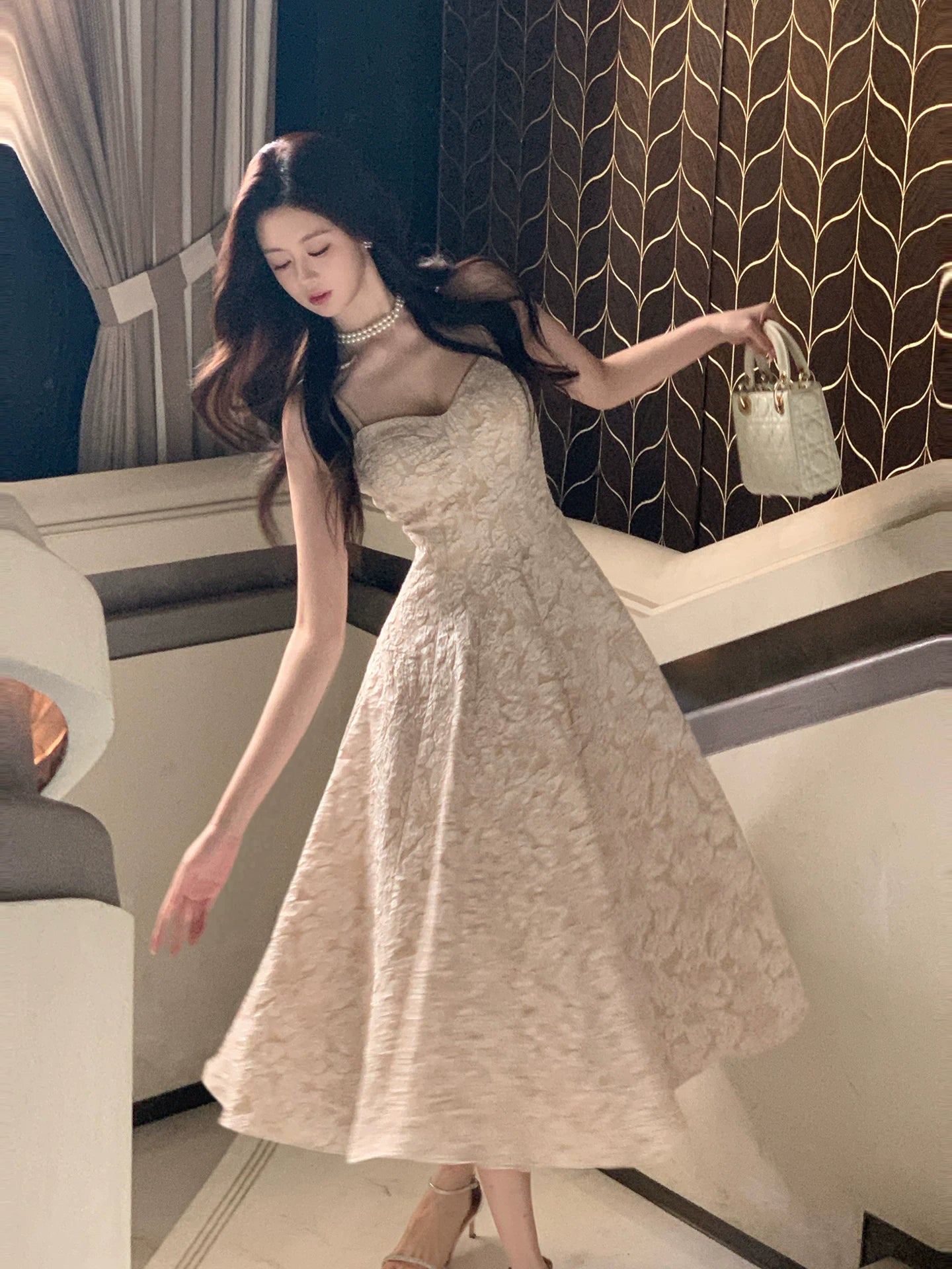 Robe de bal modeste en satin champagne, coupe trapèze, bretelles spaghetti, robe d'invitée de mariage, tenue pour un 20e anniversaire AB2462