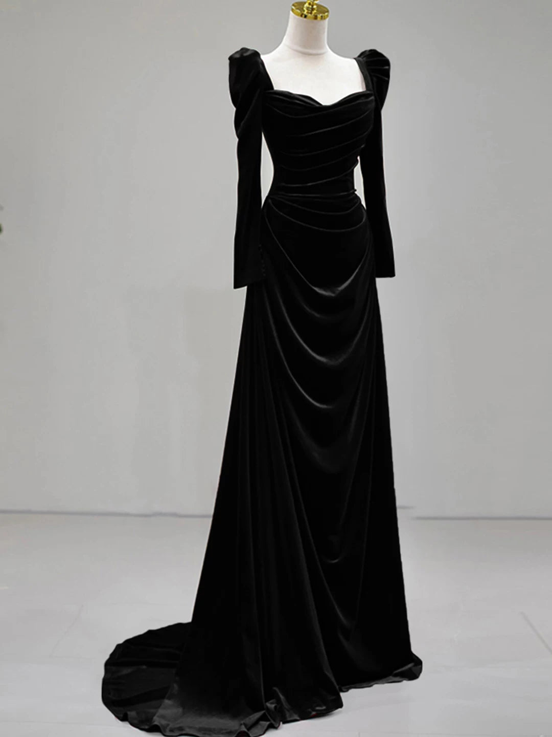 Robe de bal fourreau bleu royal à manches longues, inspiration robe de soirée, tenue pour un 20e anniversaire AB2249