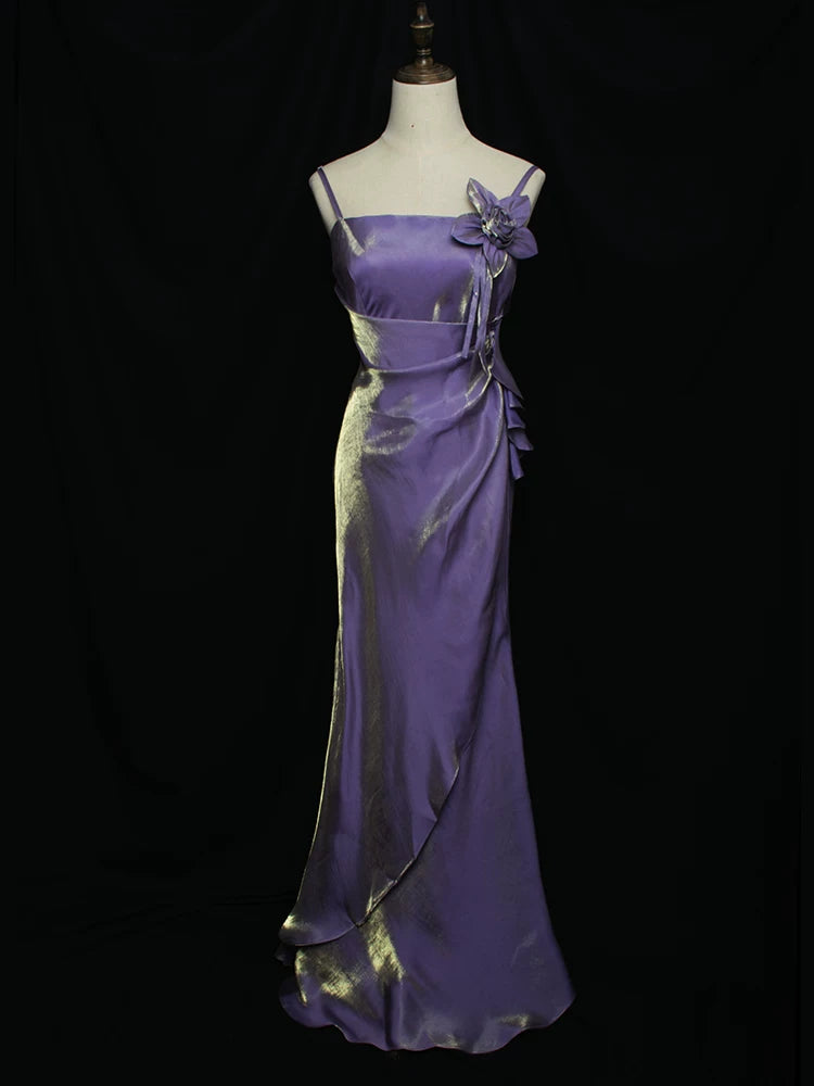 Robe de bal vintage années 1950, bretelles spaghetti, bordeaux, inspiration robe de soirée longue rétro, tenue pour un 18e anniversaire AB2357