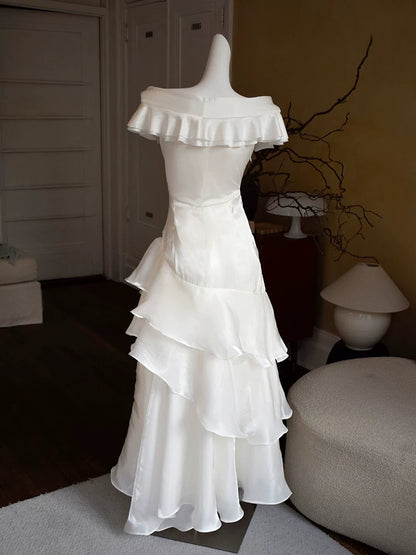 Vintage Meerjungfrauen-Abendkleid aus den 1960er Jahren, schulterfrei, burgunderrot, Inspiration für lange Partys, Retro-Abendkleider, Outfits zum 20. Geburtstag AB2355