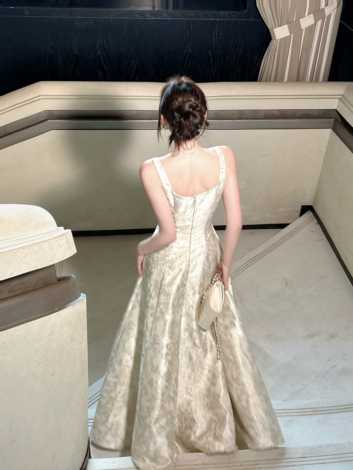 Elegant A line Square Neck Floral Satin Ankle Length Satin Prom Dresses 16th Nigh Party Birthday Outfits AB2415