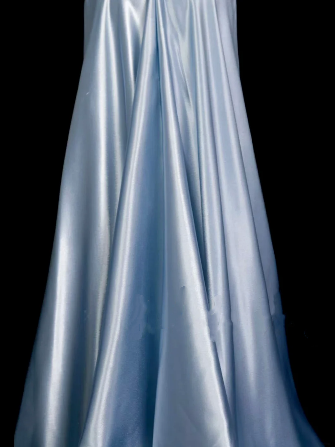 Robe de bal longue sirène simple, dos nu, en satin bleu ciel froncé, avec plis - Inspiration pour une robe de soirée formelle pour femme OB019