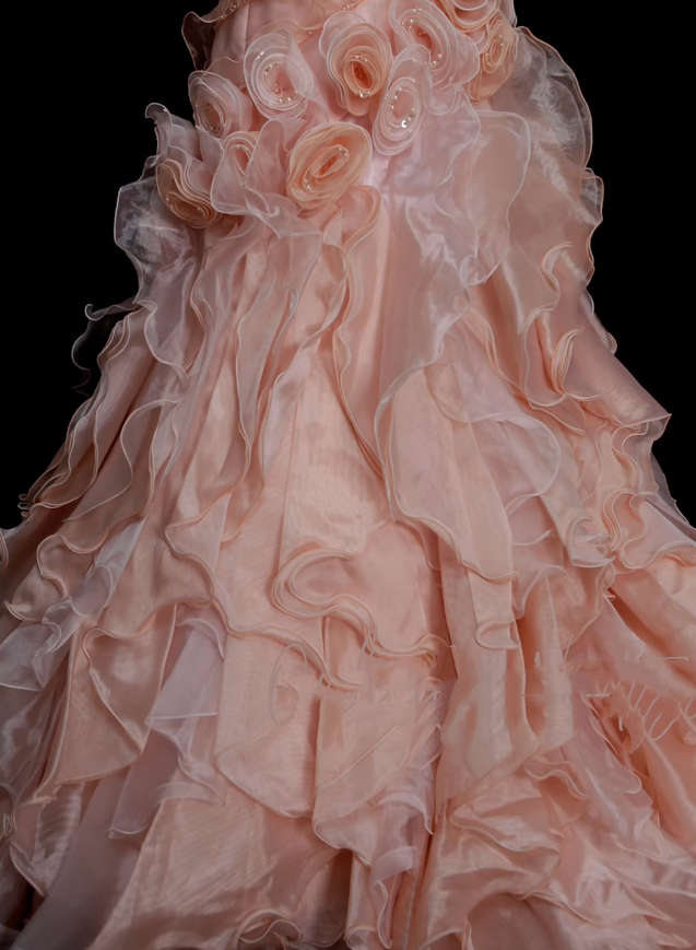 Vintage Ball Gown Strapless Pink Layered Tiered Sweet 16 Dresses Quinceanera Dress Long 15 Vestidos De Fiesta N1325