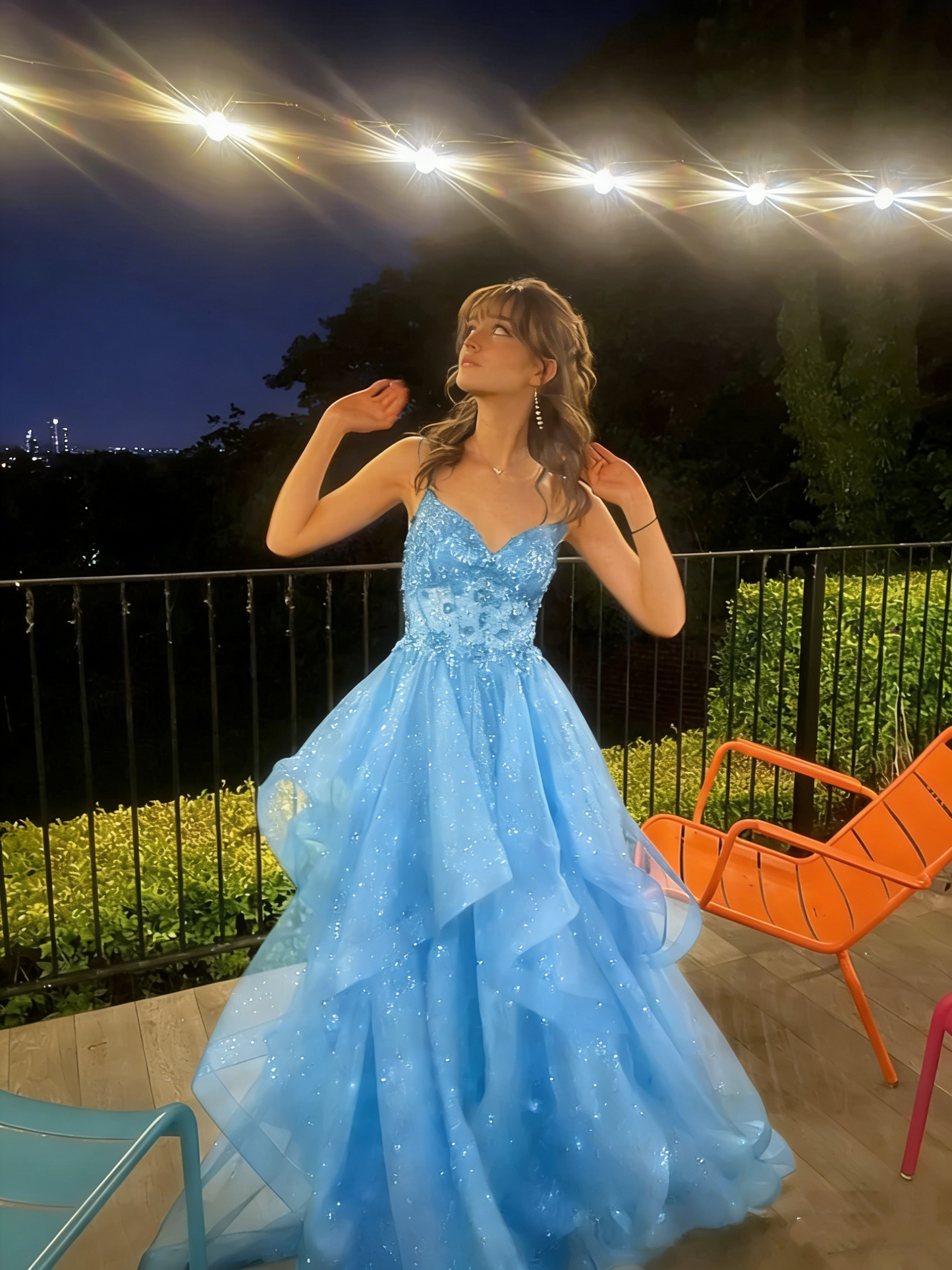 Vintage Ball Gown Spaghetti Straps Navy Blue Tulle Long Prom Dresses Inspiration Party Dress Prom Gowns RA084