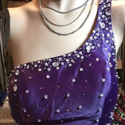 Robe de bal longue vintage style sirène, asymétrique, en satin raisin, sans manches, tenue de soirée pour 21e anniversaire, robe de remise de diplôme, RB017