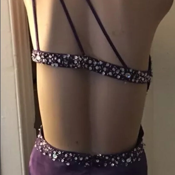 Robe de bal longue vintage style sirène, asymétrique, en satin raisin, sans manches, tenue de soirée pour 21e anniversaire, robe de remise de diplôme, RB017
