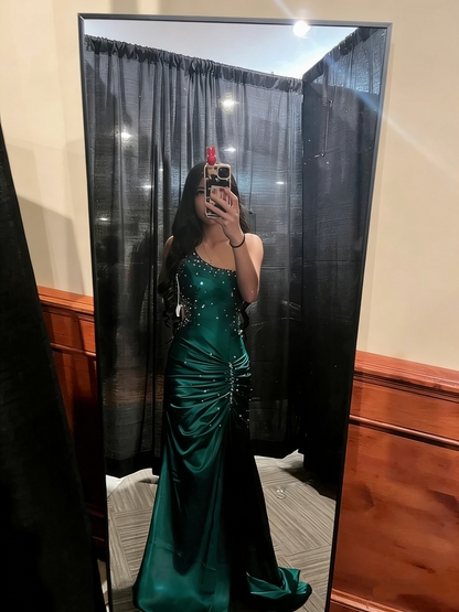 Robe de bal longue vintage style sirène, asymétrique, en satin raisin, sans manches, tenue de soirée pour 21e anniversaire, robe de remise de diplôme, RB017