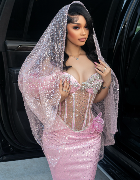 Robe de bal sirène rose et noire unique à épaules dénudées pour fille, robe longue de soirée, tenue d'anniversaire, robe de remise de diplôme RB1051
