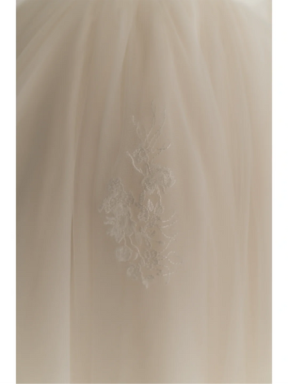Dreamy Ball Gown Straps White Fitted Lace Ruffles Corset Wedding Dress Bridal Gowns Wedding Dresses With Train RB1071