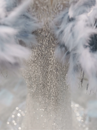 Robe de bal sirène modeste à paillettes argentées et décolleté en cœur, longue, tenue de soirée, d'anniversaire, de remise de diplôme, pour adolescentes, RB1080
