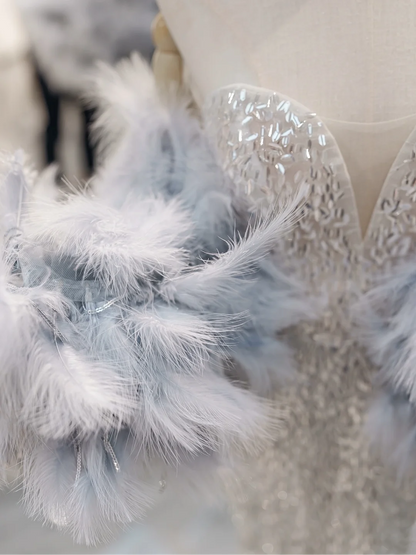 Robe de bal sirène modeste à paillettes argentées et décolleté en cœur, longue, tenue de soirée, d'anniversaire, de remise de diplôme, pour adolescentes, RB1080