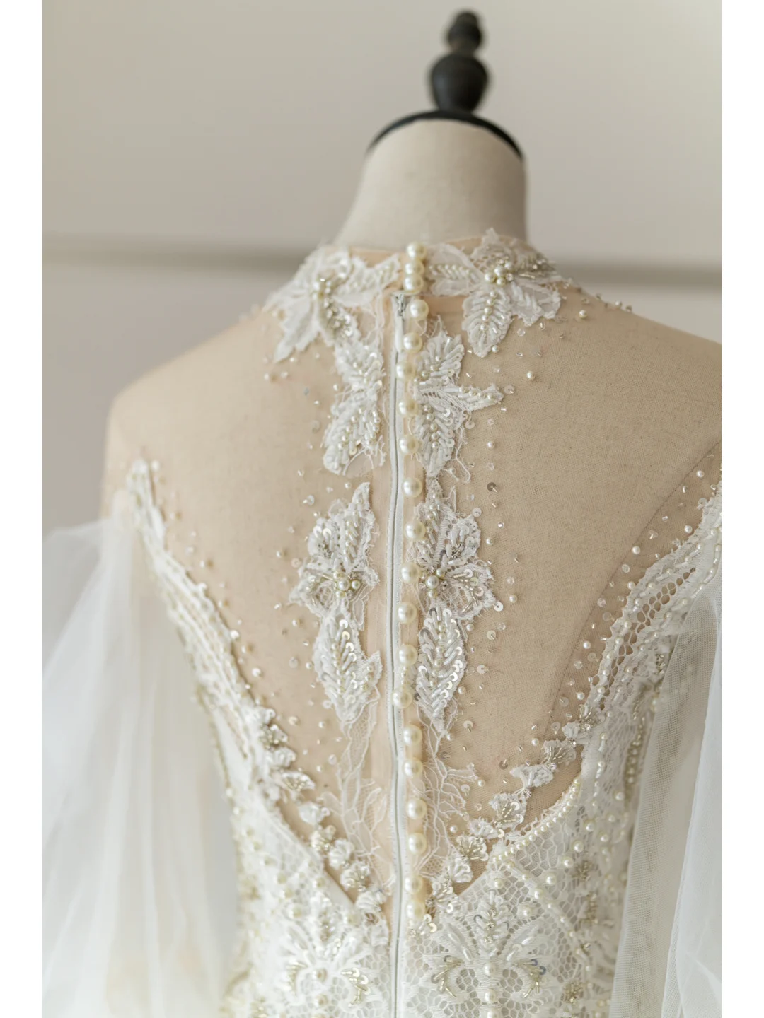Elegant Mermaid High Neck Long Sleeves Lace White Fitted Wedding Dress Styles Long Bridal Gown Wedding Gowns RB1090