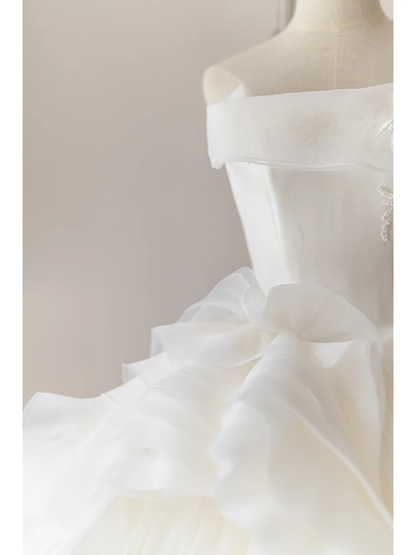 Robe de mariée élégante et modeste, bustier, ajustée, en dentelle blanche, style corset, longue, RB1103