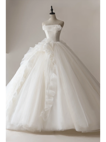 Robe de mariée élégante et modeste, bustier, ajustée, en dentelle blanche, style corset, longue, RB1103