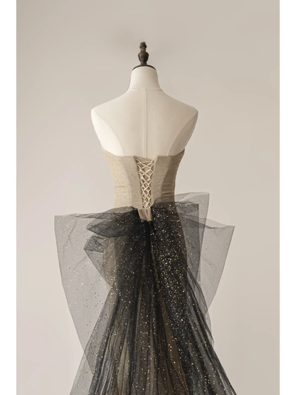 Robe de bal sirène bustier à paillettes champagne, tenue de soirée longue pour 18e anniversaire, robe de remise de diplôme pour adolescentes, RB1112