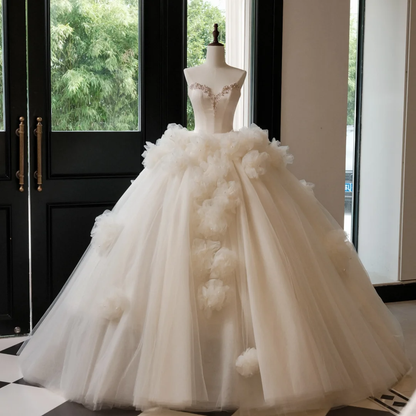 Elegant Modest Ball Gown Sweetheart Fitted Silver Beaded Corset Wedding Dress Long Bridal Gowns Wedding Dresses RB1192