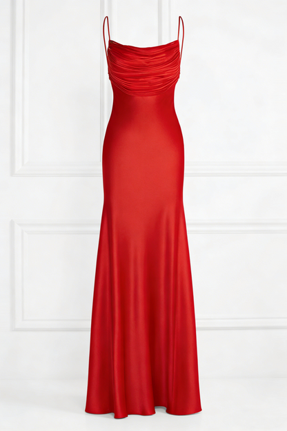 Robe de bal longue bleu marine à bretelles spaghetti et sirène sexy, tenue de soirée pour 21e anniversaire, robe de remise de diplôme RB1199