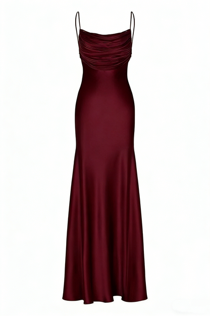 Robe de bal longue bleu marine à bretelles spaghetti et sirène sexy, tenue de soirée pour 21e anniversaire, robe de remise de diplôme RB1199