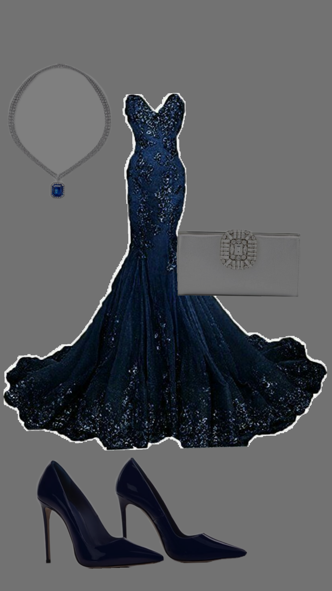 Robe de bal longue sirène sexy bleu marine à paillettes et perles, décolleté en cœur, robe de soirée ou de remise de diplôme (RB1200)