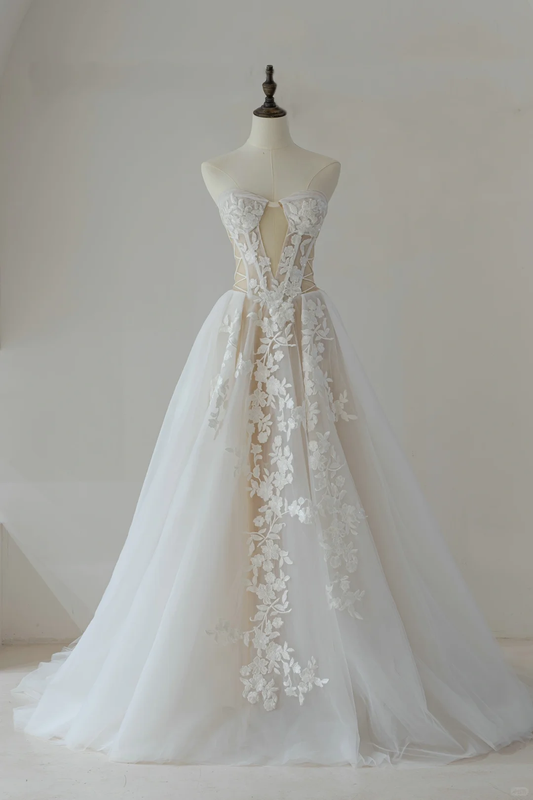 Cute Ball Gown Sweetheart With Long Sleeves Fitted Lace Corset Wedding Dress Long Bridal Gown Wedding Dresses RB1208