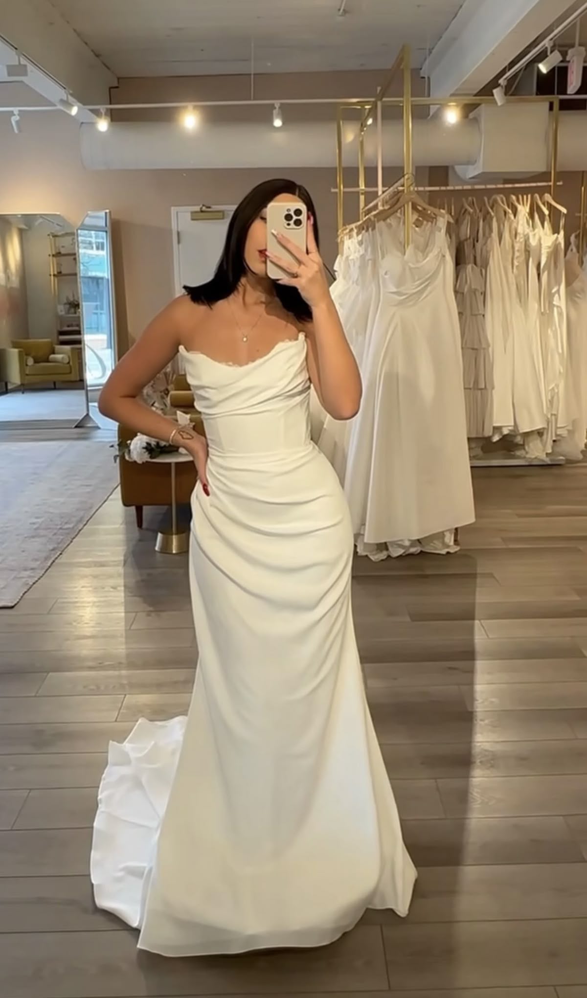 Beautiful Mermaid Sweetheart White Pleated Ruffles Corset Wedding Dress Long Bridal Gown Wedding Dresses RB1359
