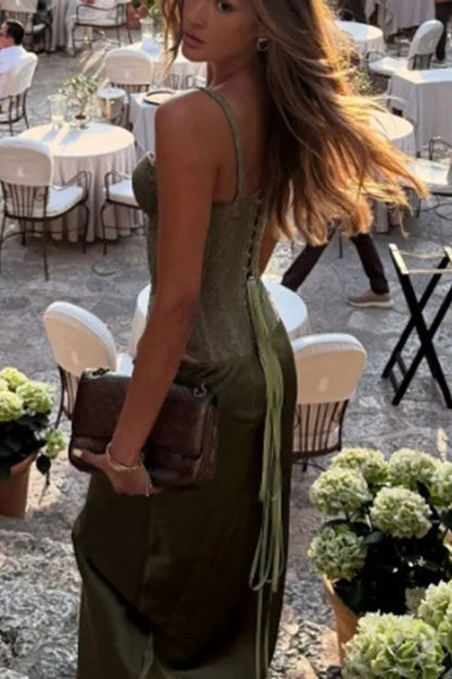 Robe de bal sirène chic en satin vert olive, décolleté en cœur, tenue de soirée pour 20e anniversaire, robe de remise de diplôme RB1392